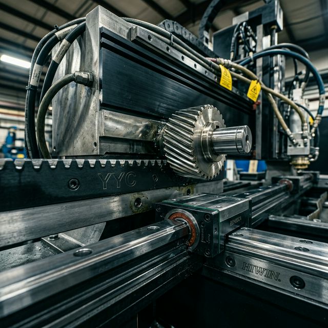High speed rack and pinion kinematics on an automatic laser tube cutter